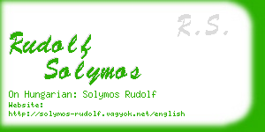 rudolf solymos business card